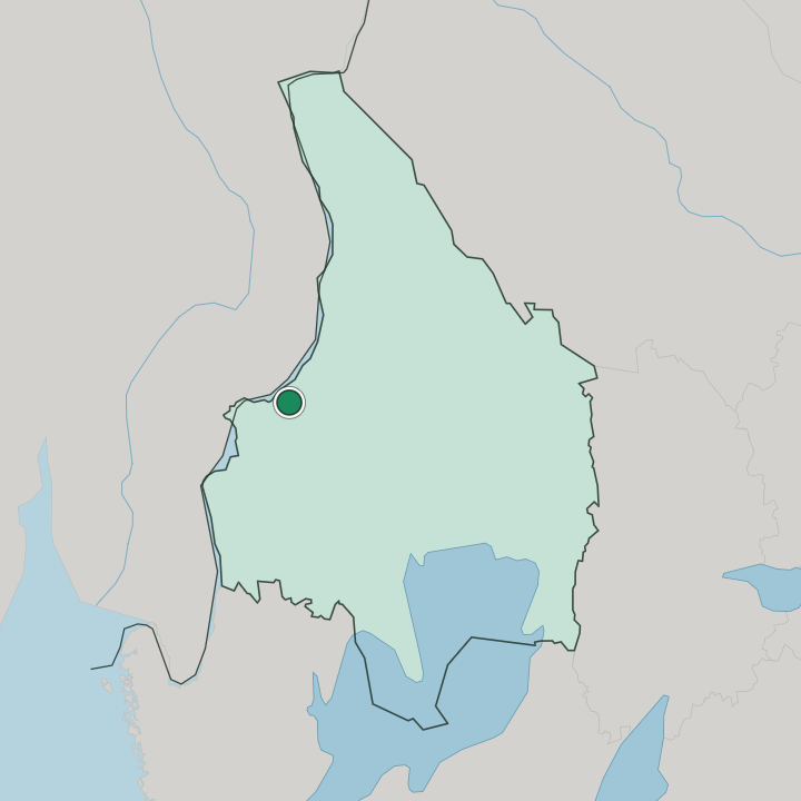 Map showing Charlottenberg — In Värmland County