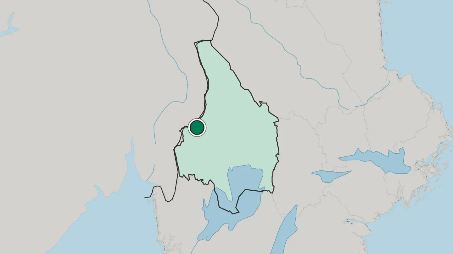 Map of Charlottenberg in Sweden