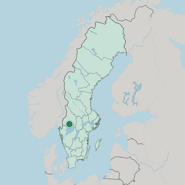 Map showing Grums — In Sweden