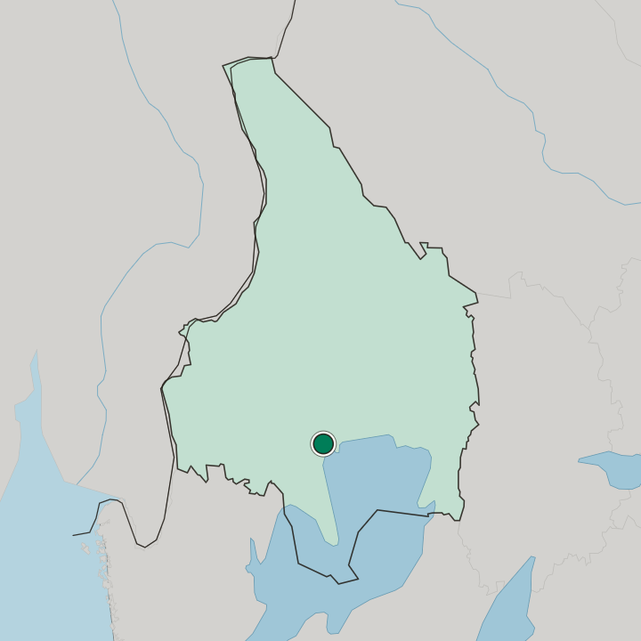 Map showing Grums — In Värmland County