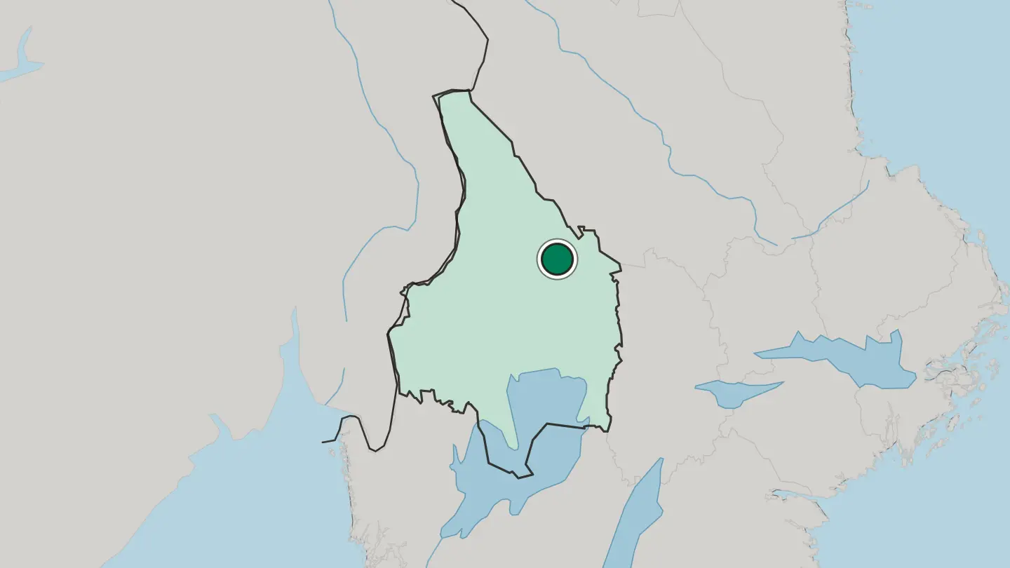 Map of Hagfors in Sweden