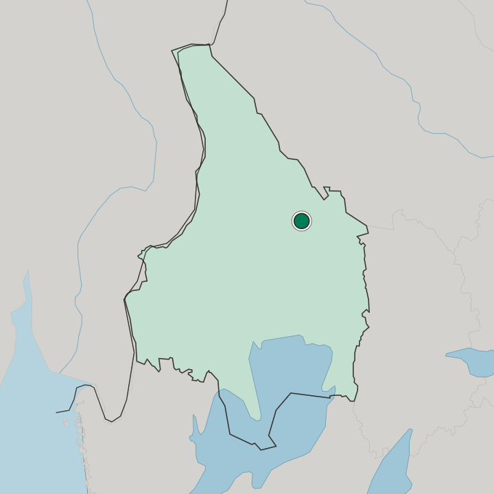 Map showing Hagfors — In Värmland County