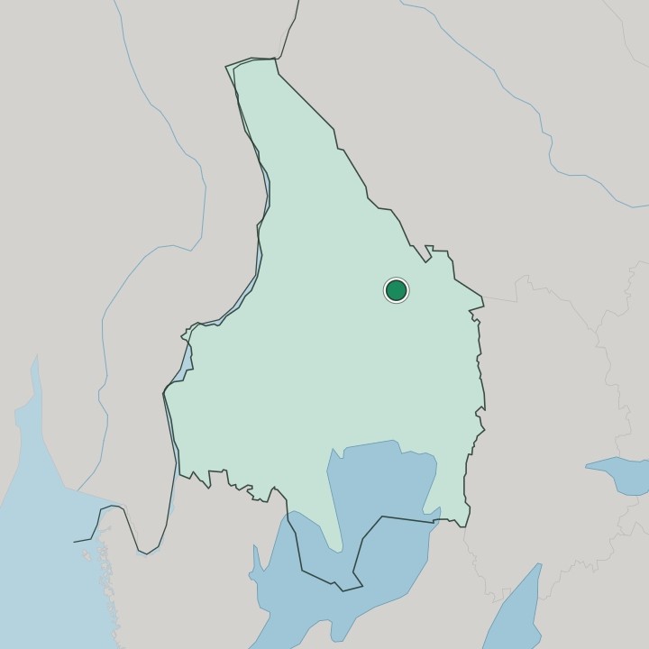 Map showing Hagfors — In Värmland County