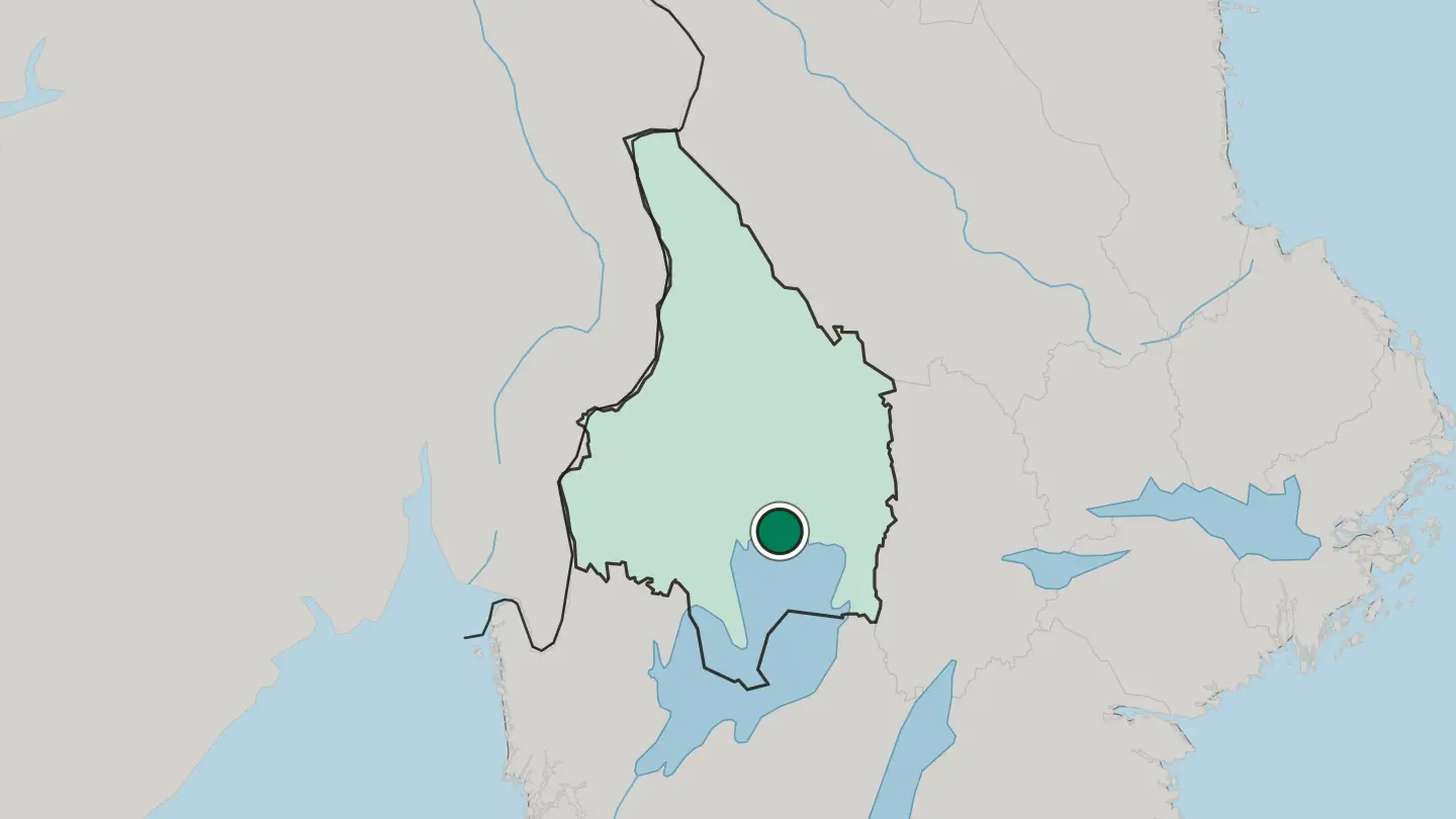 Map of Karlstad in Sweden