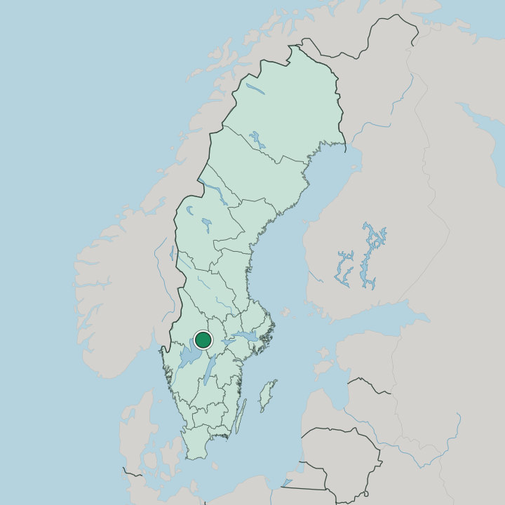 Map showing Kristinehamn — In Sweden
