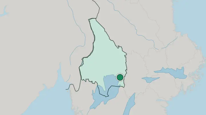Map of Kristinehamn in Sweden