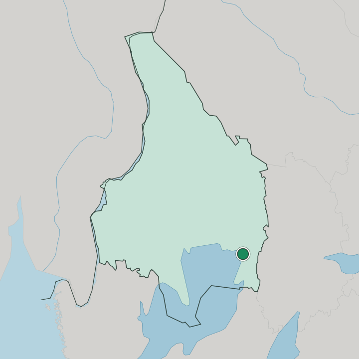 Map showing Kristinehamn — In Värmland County