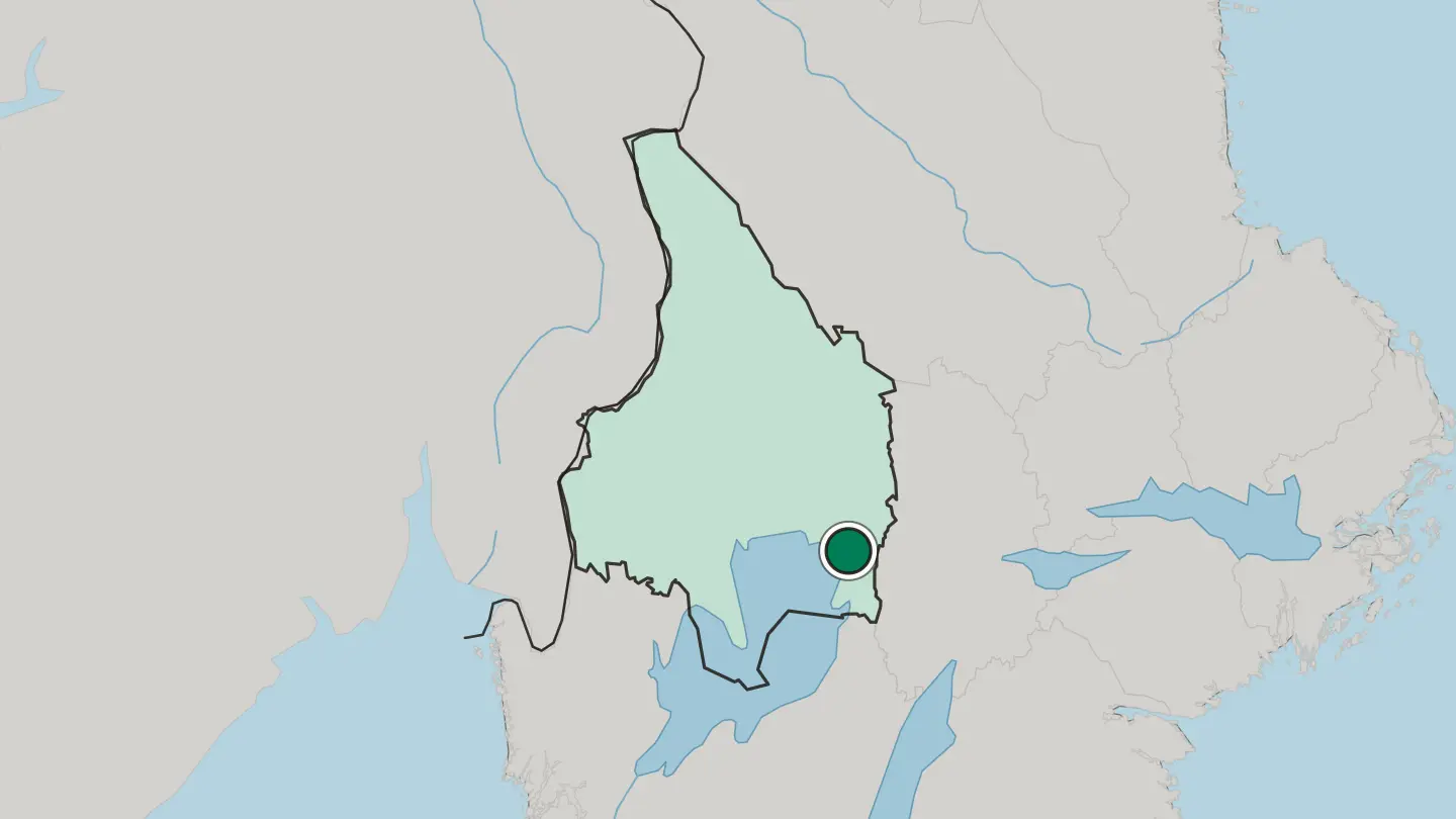 Map of Kristinehamn in Sweden