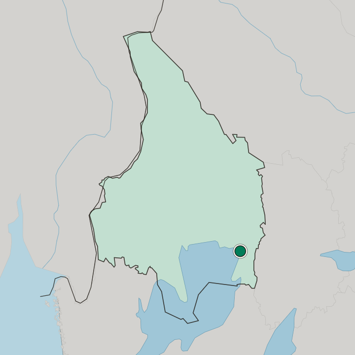 Map showing Kristinehamn — In Värmland County
