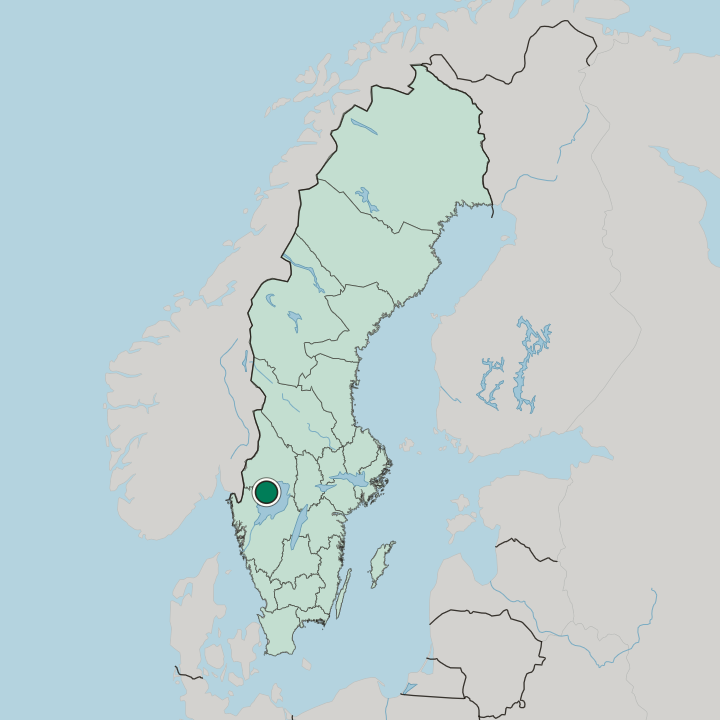 Map showing Säffle — In Sweden