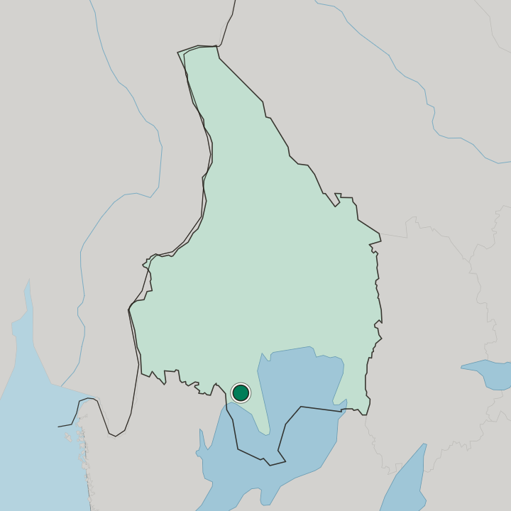 Map showing Säffle — In Värmland County