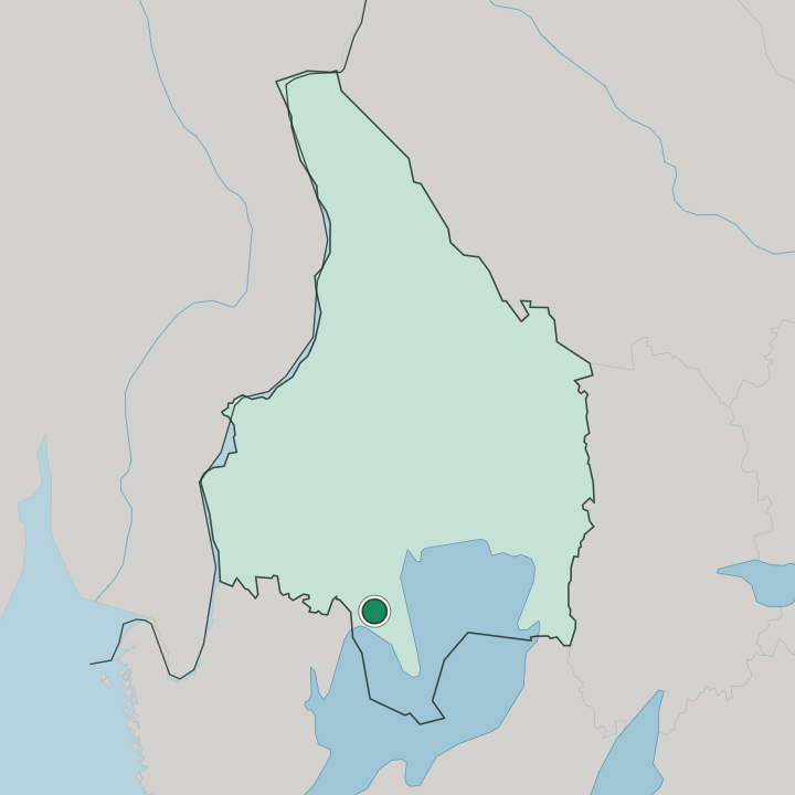 Map showing Säffle — In Värmland County