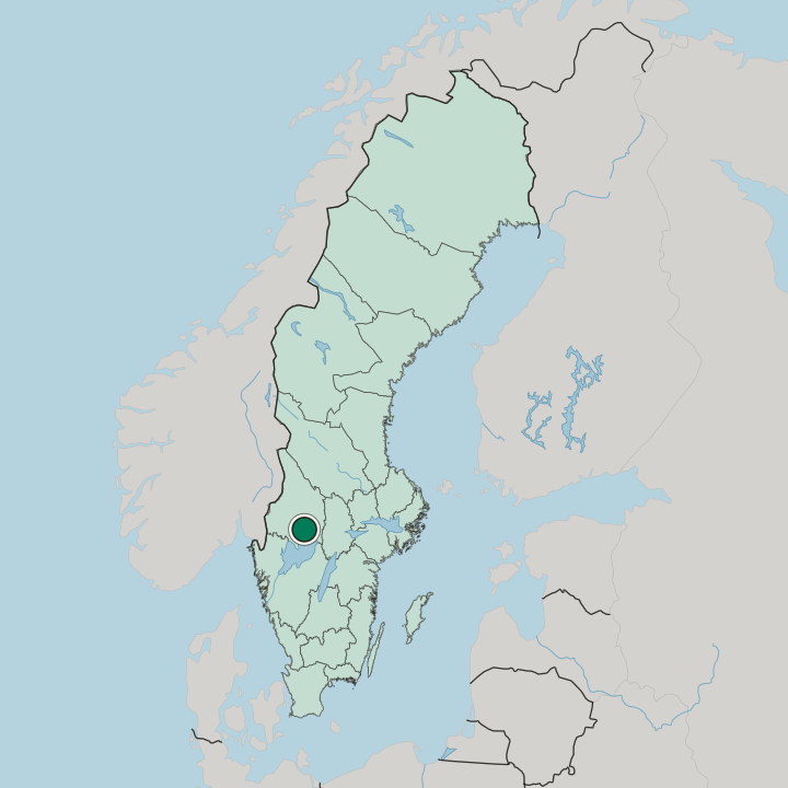 Map showing Skoghall — In Sweden