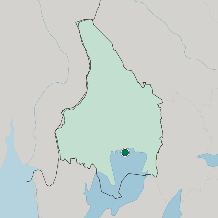 Map showing Skoghall — In Värmland County