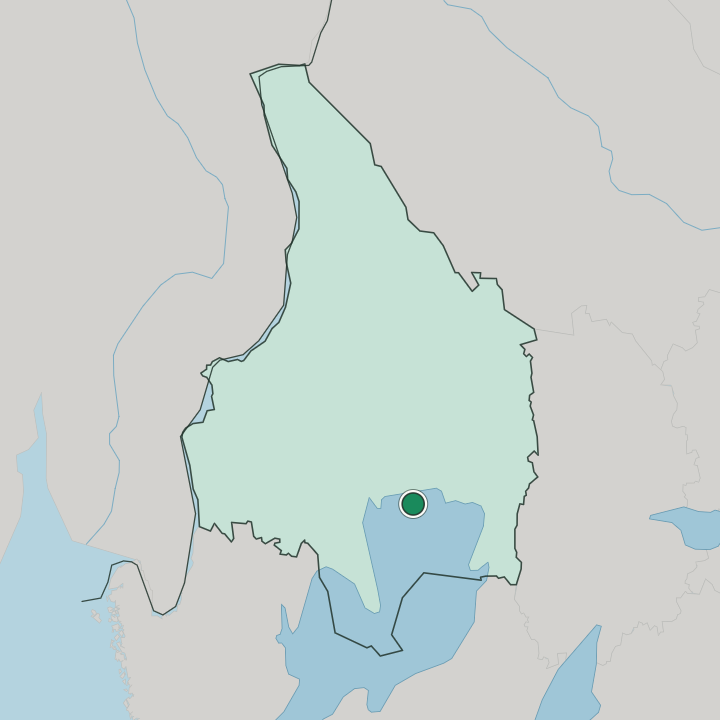 Map showing Skoghall — In Värmland County