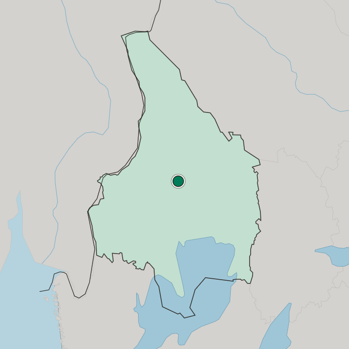 Map showing Sunne — In Värmland County