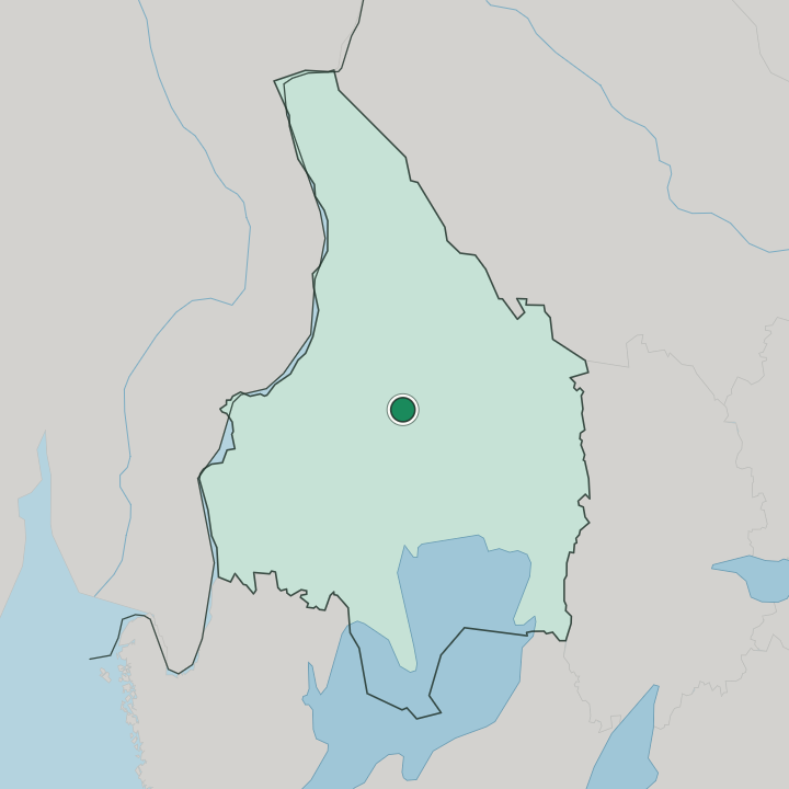 Map showing Sunne — In Värmland County