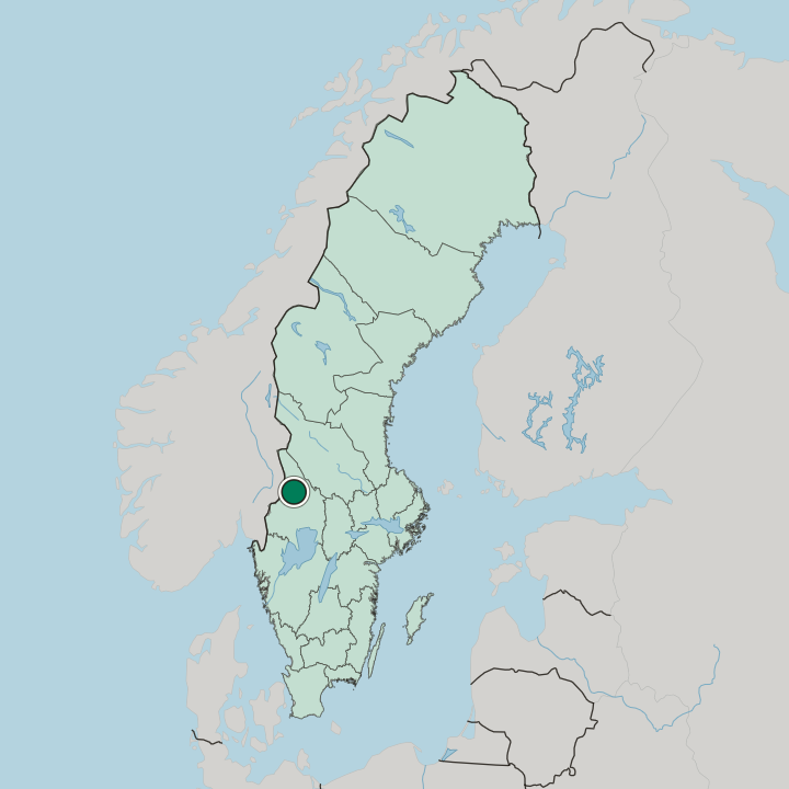 Map showing Torsby — In Sweden