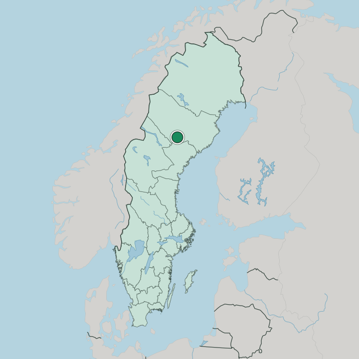 Map showing Åsele — In Sweden
