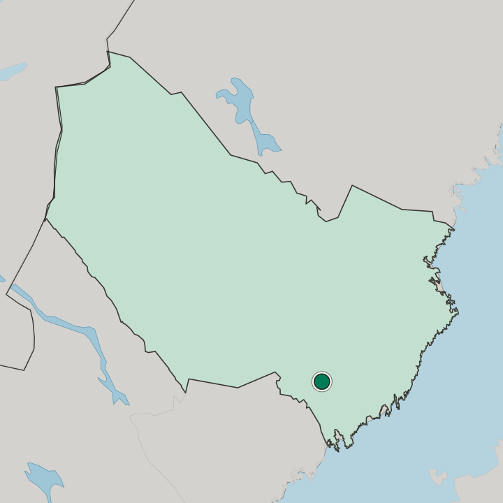 Map showing Bjurholm — In Västerbotten County