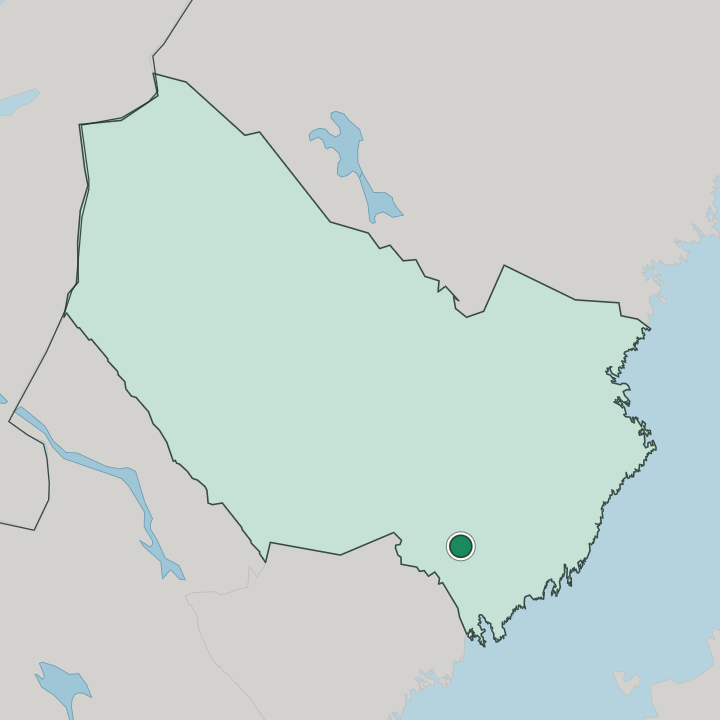 Map showing Bjurholm — In Västerbotten County