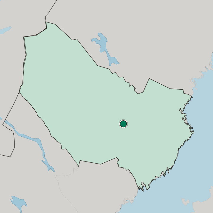 Map showing Lycksele — In Västerbotten County