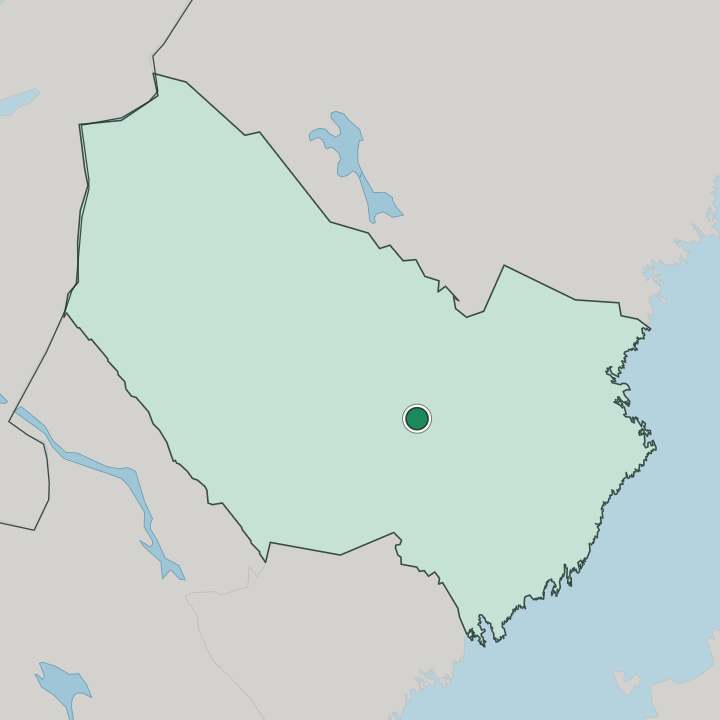 Map showing Lycksele — In Västerbotten County