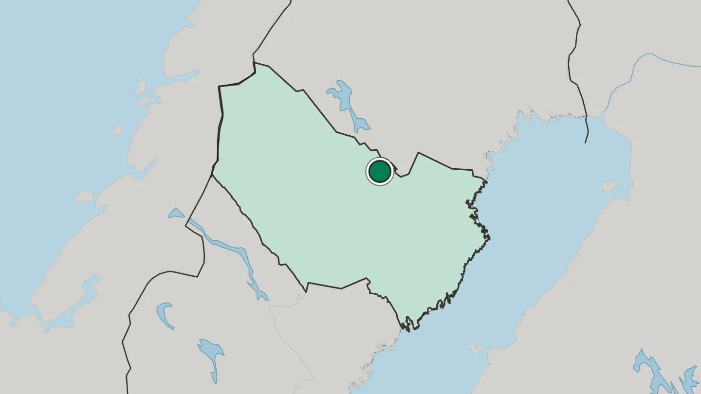 Map of Malå in Sweden