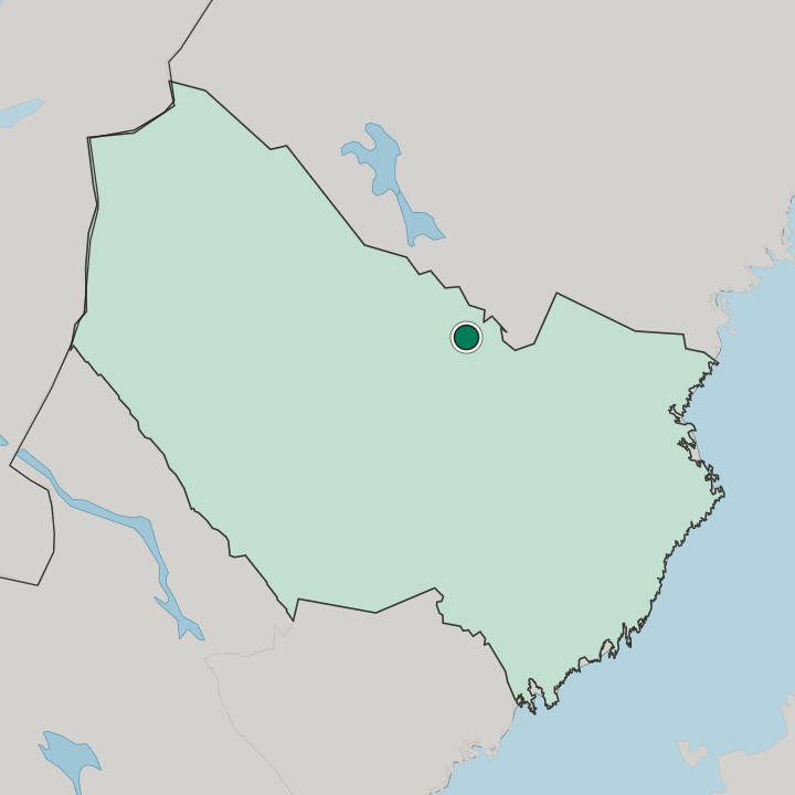 Map showing Malå — In Västerbotten County