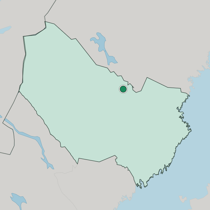 Map showing Malå — In Västerbotten County