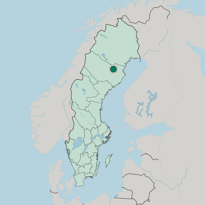 Map showing Norsjö — In Sweden
