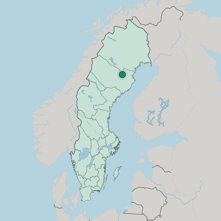 Map showing Norsjö — In Sweden