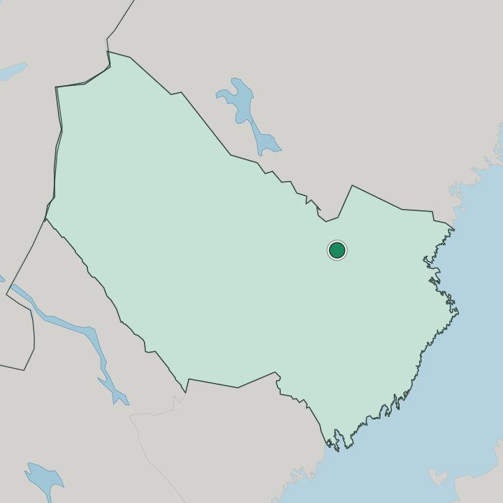 Map showing Norsjö — In Västerbotten County