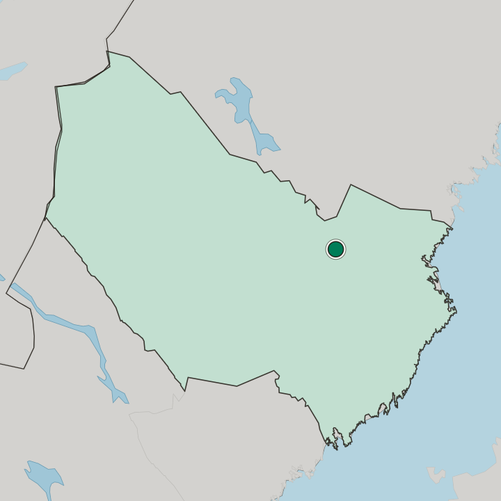 Map showing Norsjö — In Västerbotten County