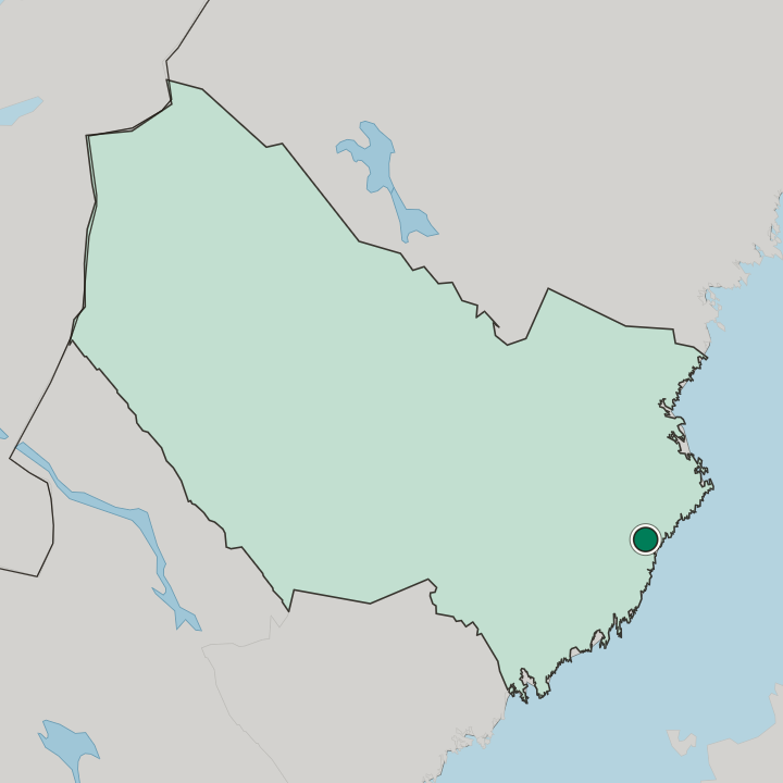 Map showing Robertsfors — In Västerbotten County