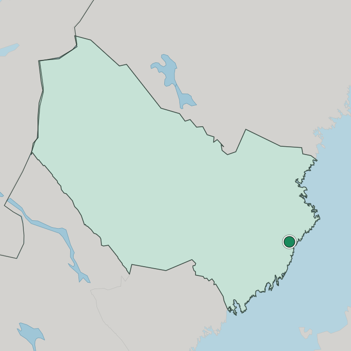 Map showing Robertsfors — In Västerbotten County
