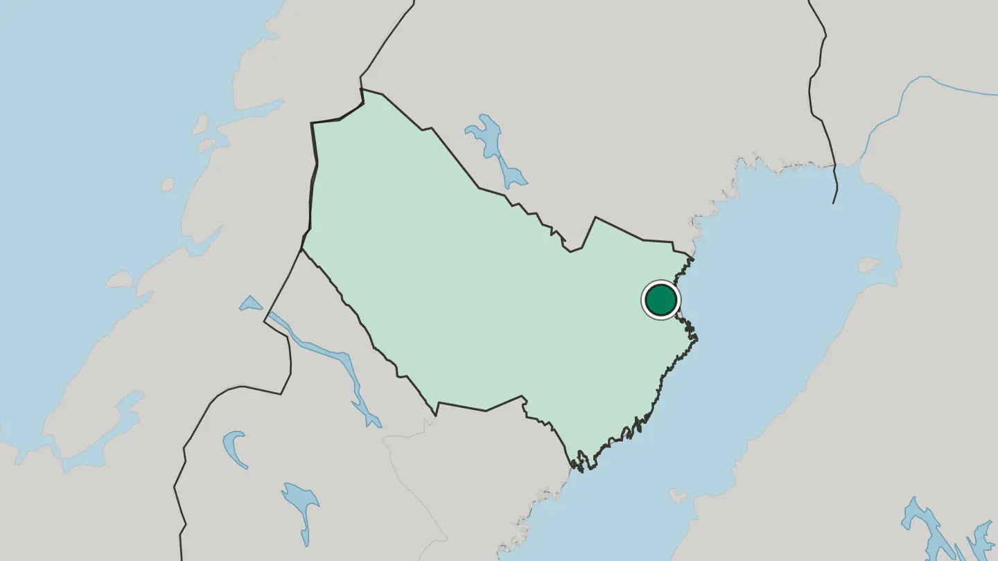 Map of Skellefteå in Sweden