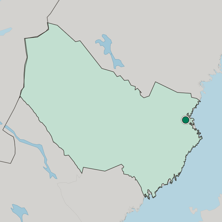 Map showing Skellefteå — In Västerbotten County