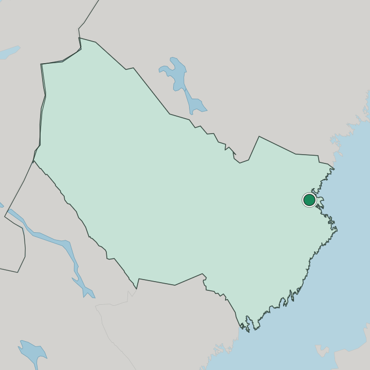 Map showing Skellefteå — In Västerbotten County