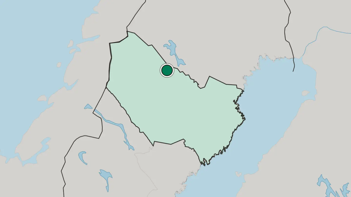 Map of Sorsele in Sweden