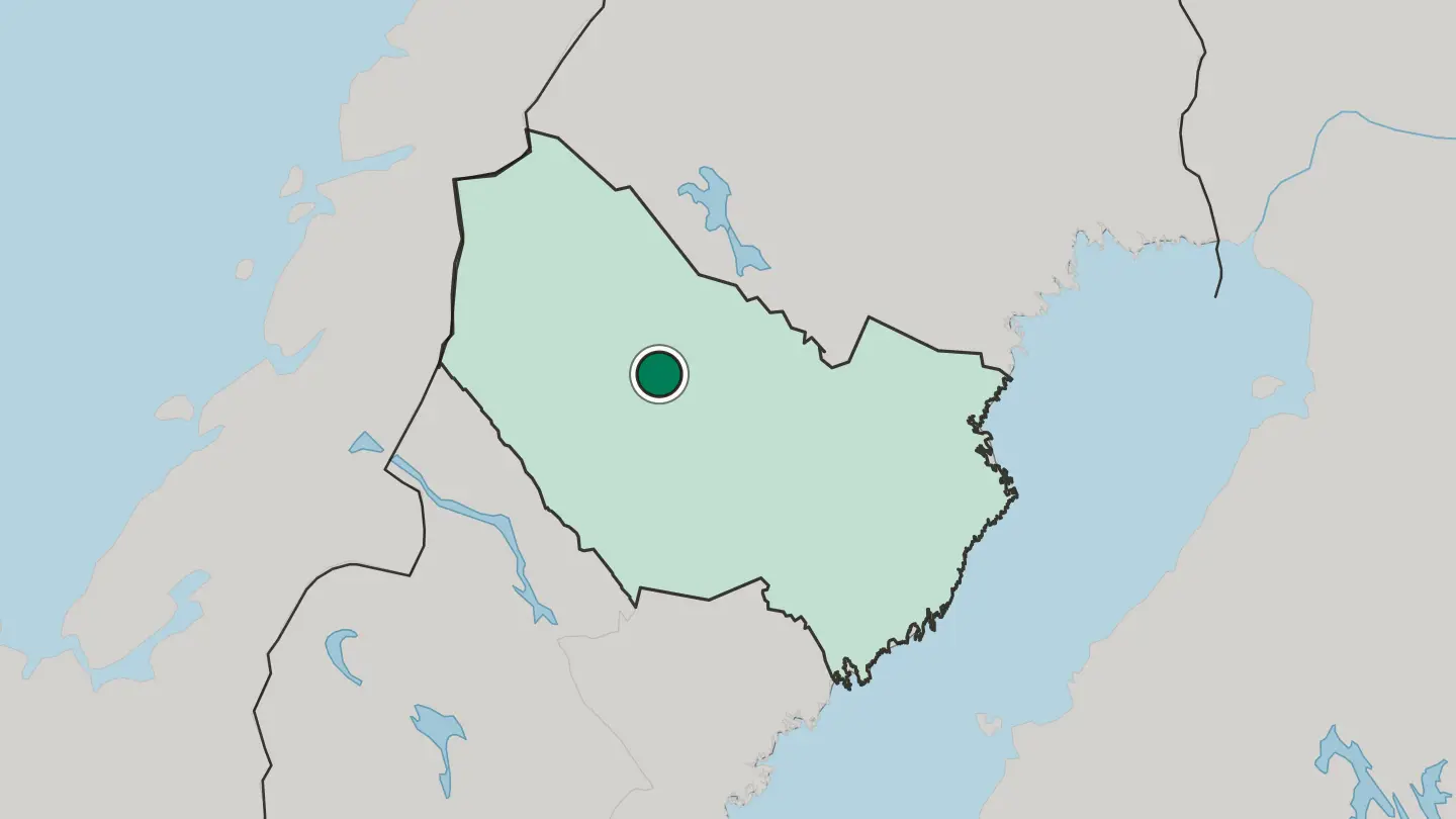 Map of Storuman in Sweden