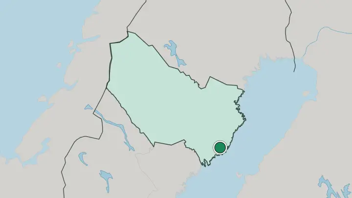 Map of Umeå in Sweden