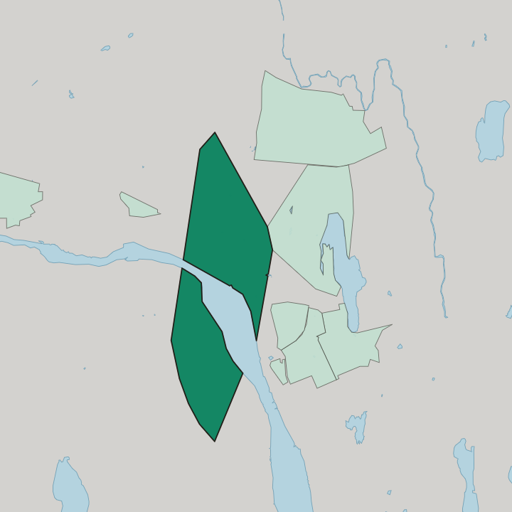 Map showing Öbacka — In Umeå