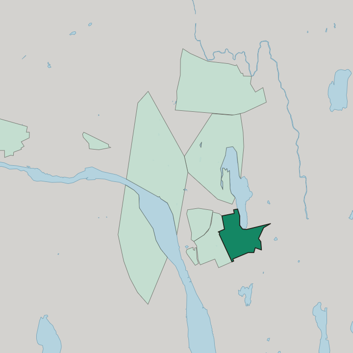 Map showing Tomtebo — In Umeå