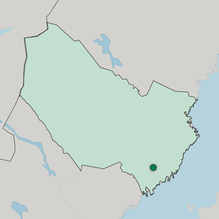 Map showing Vännäs — In Västerbotten County