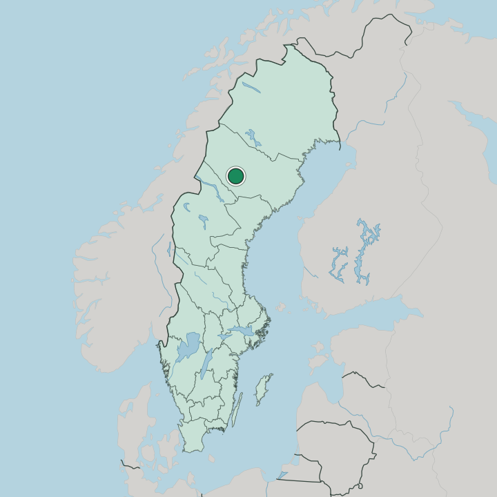 Map showing Vilhelmina — In Sweden