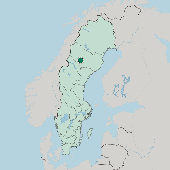 Map showing Vilhelmina — In Sweden