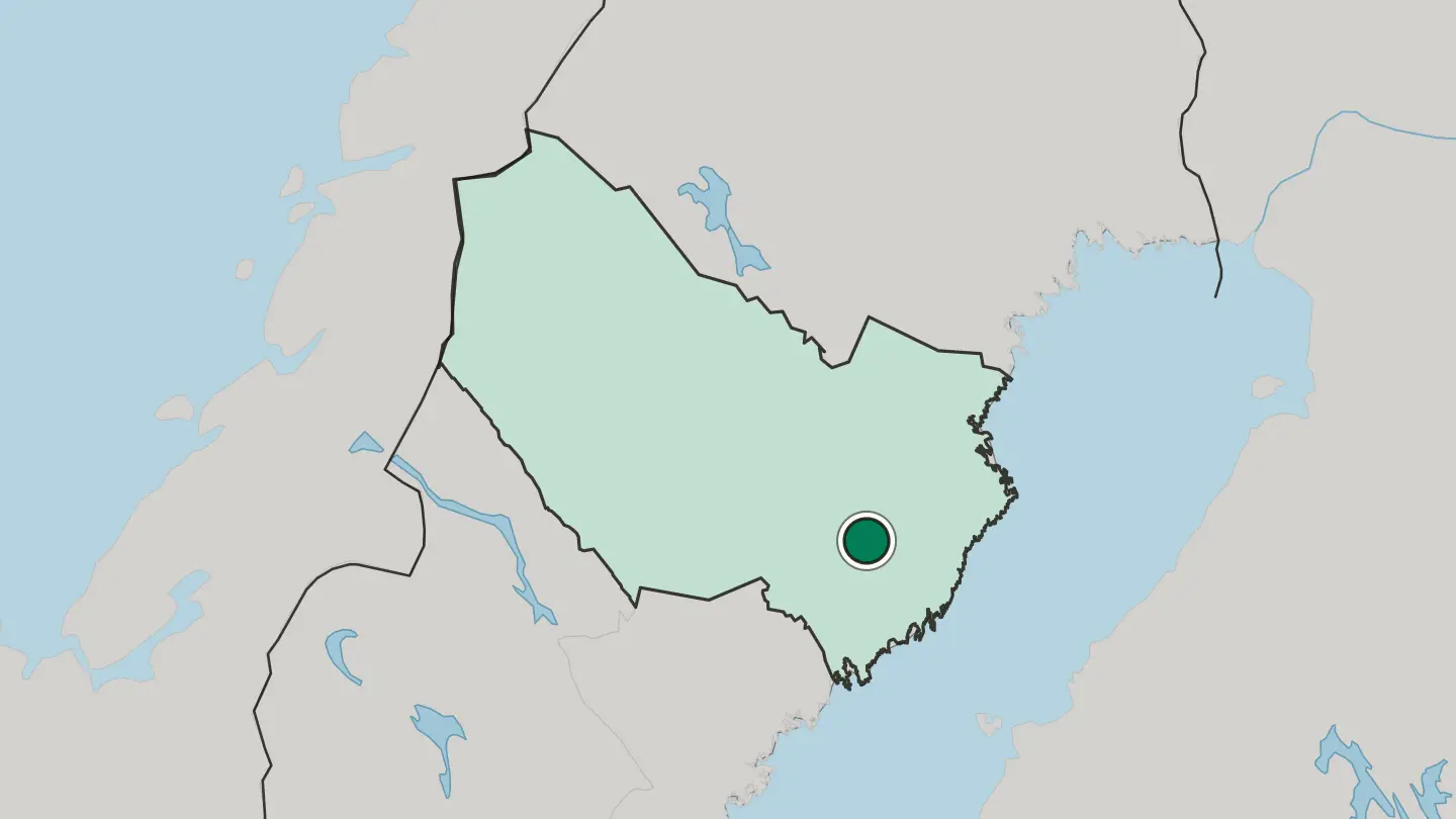 Map of Vindeln in Sweden