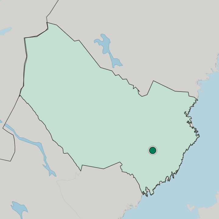 Map showing Vindeln — In Västerbotten County