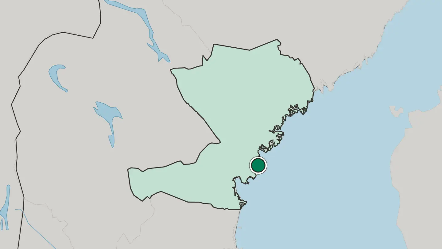 Map of Härnösand in Sweden